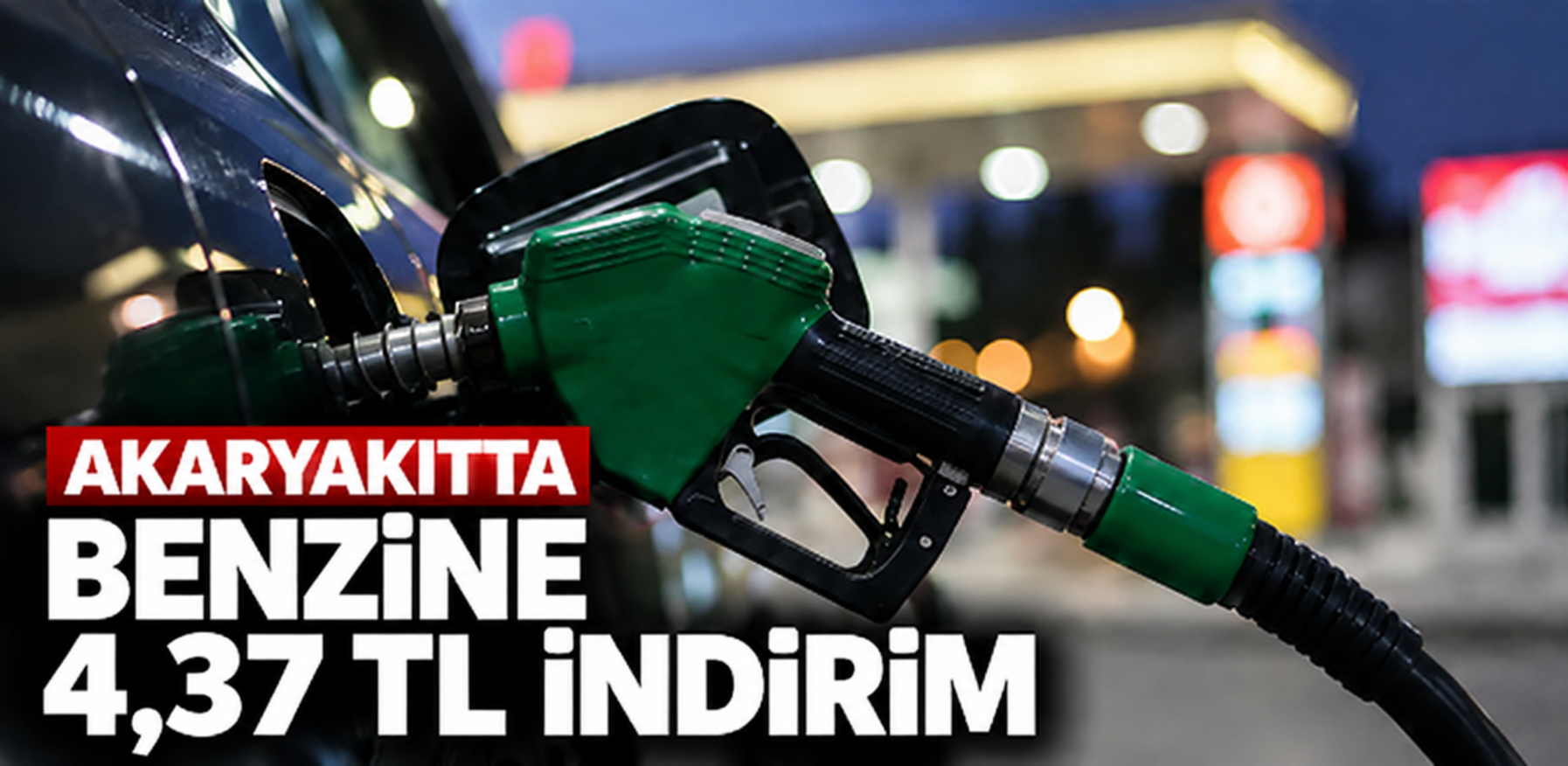 Benzine bu gece 4,37TL indirim gelmesi bekleniyor.